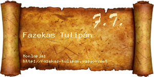 Fazekas Tulipán névjegykártya